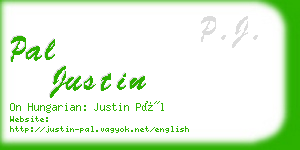 pal justin business card